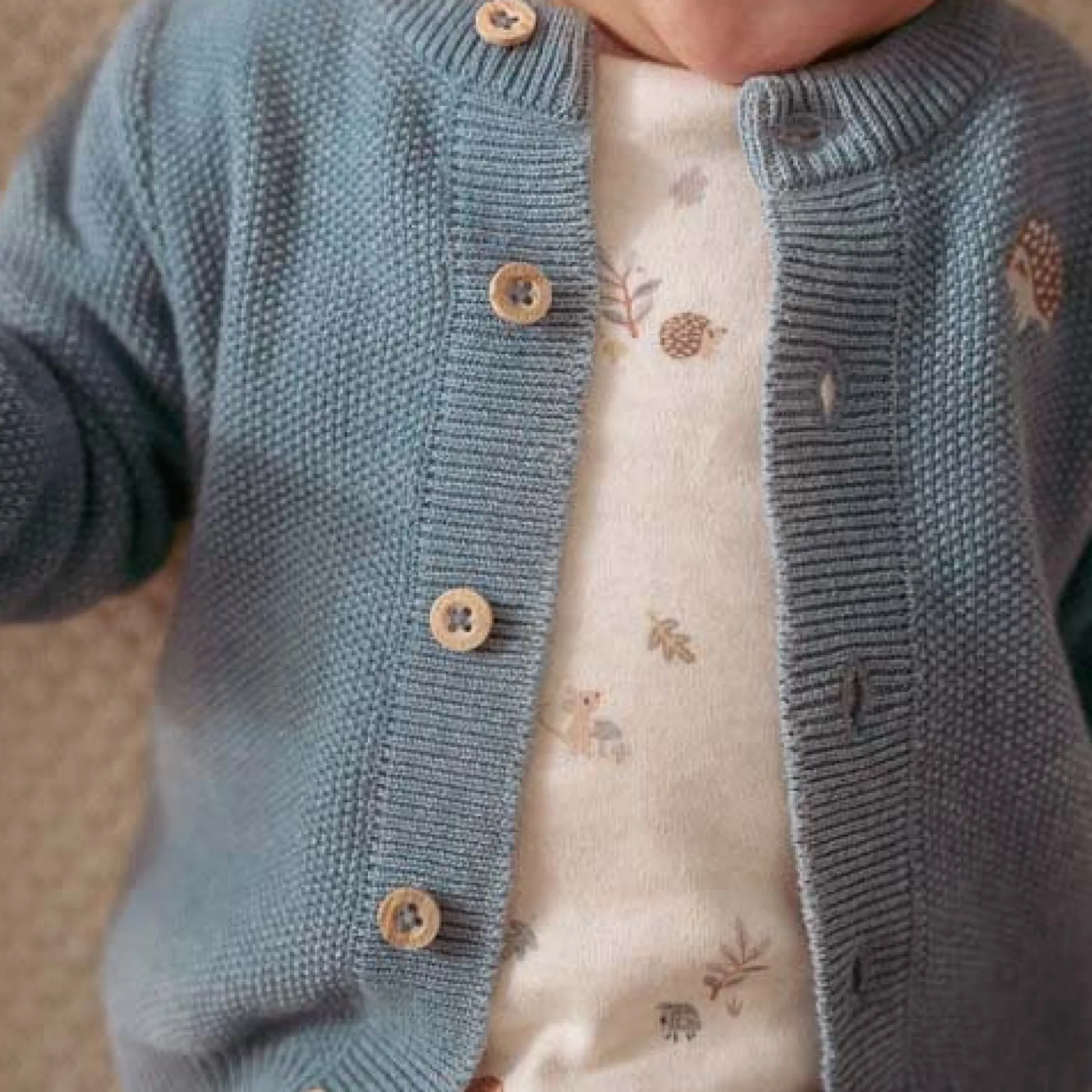 Shirt long sleeve - Sand - Forest Friends - All over print