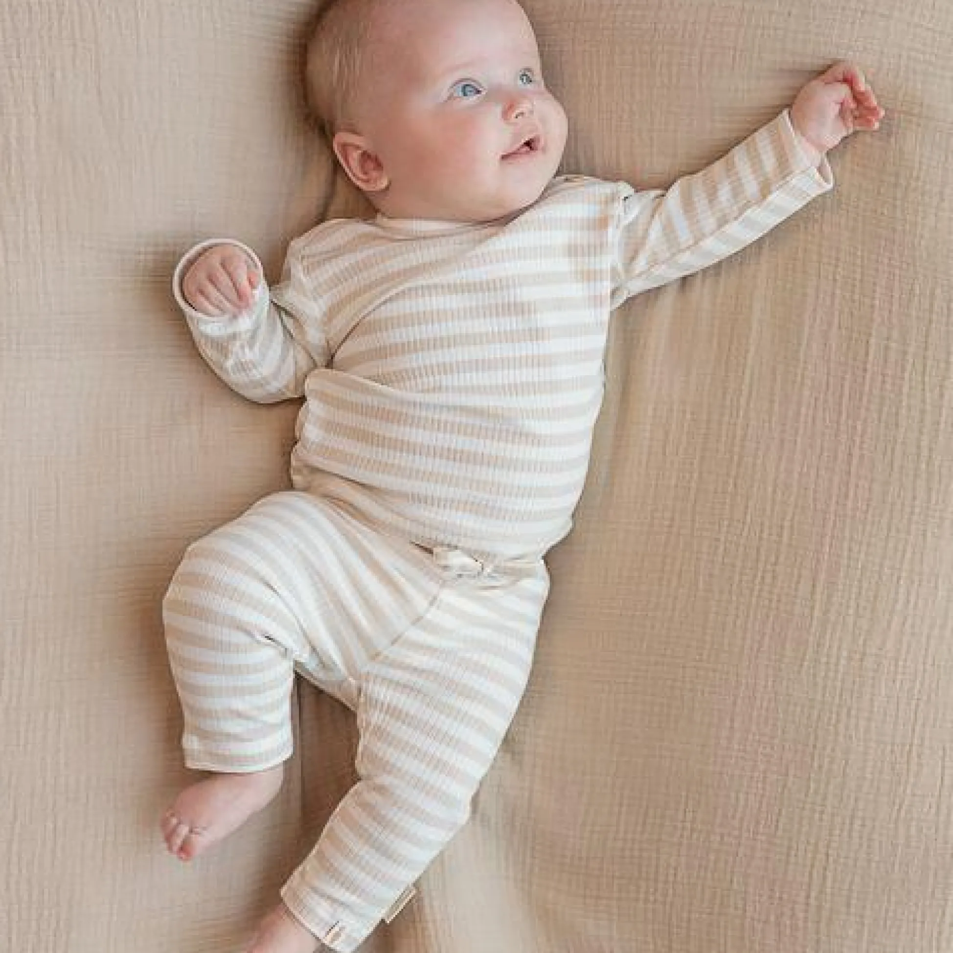 Shirt Long Sleeve - Sand - Newborn Naturals