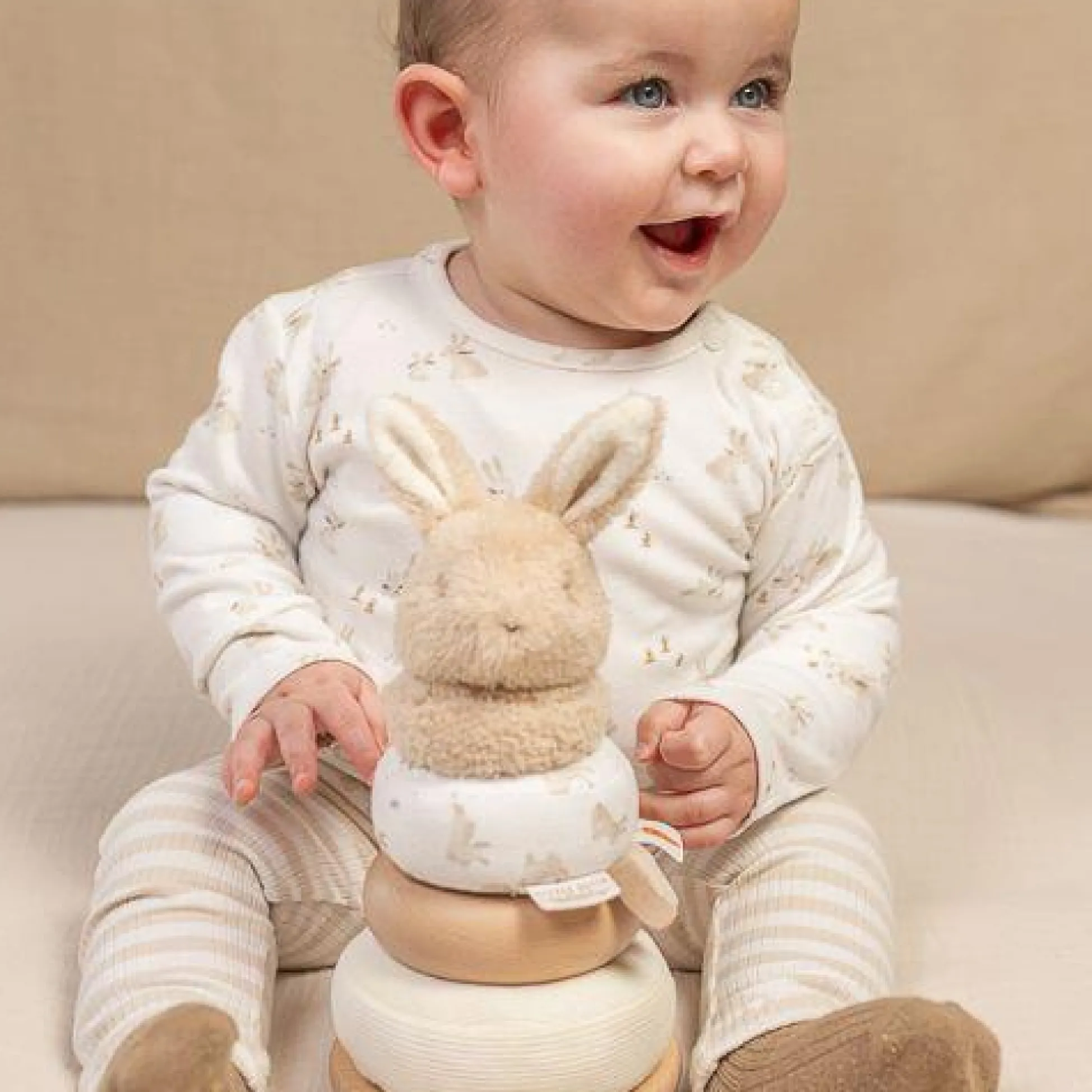 Shirt long sleeve - White - Newborn Naturals - Baby Bunny