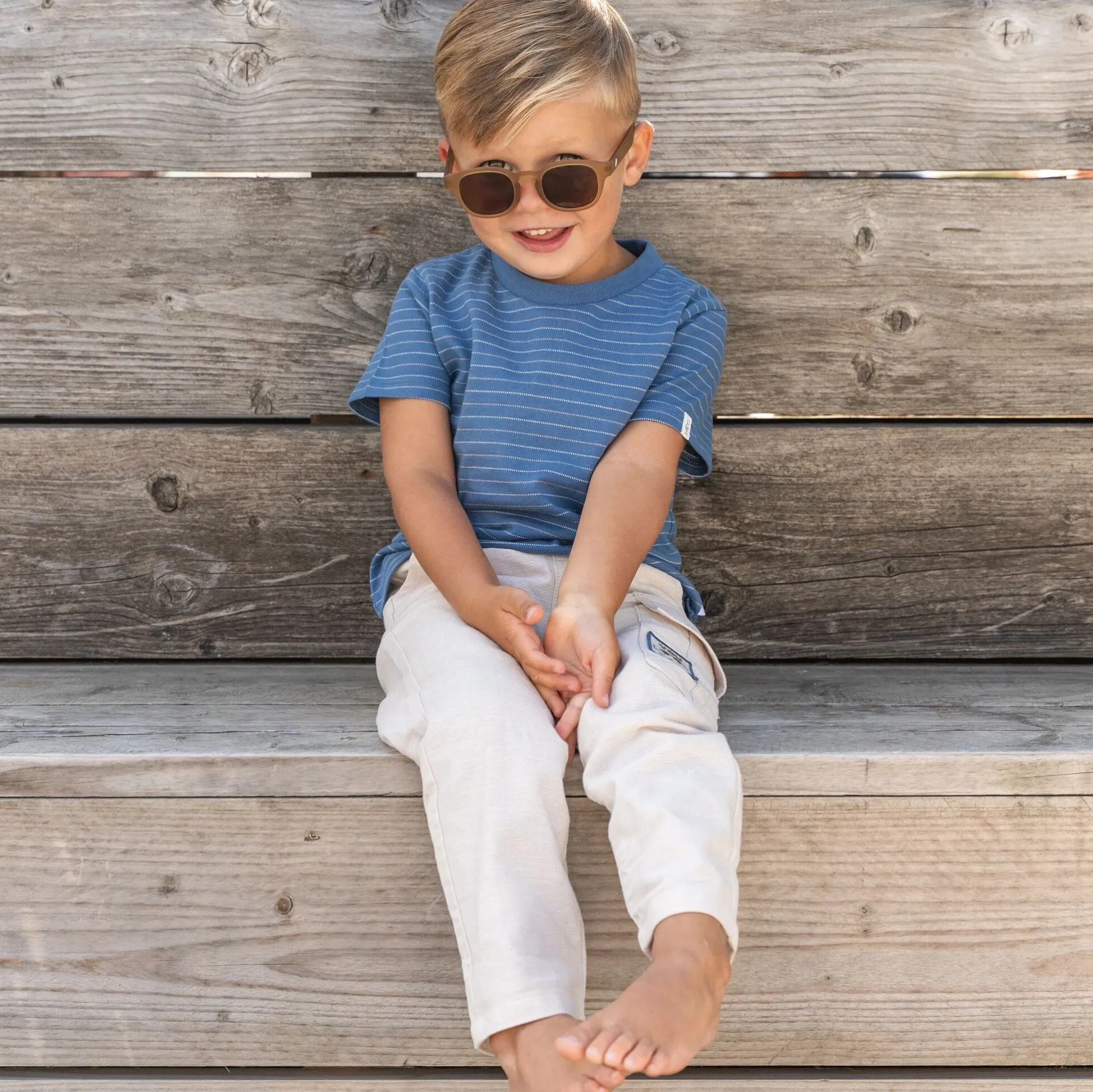 Shirt short sleeve - Blue - Indigo Stripe