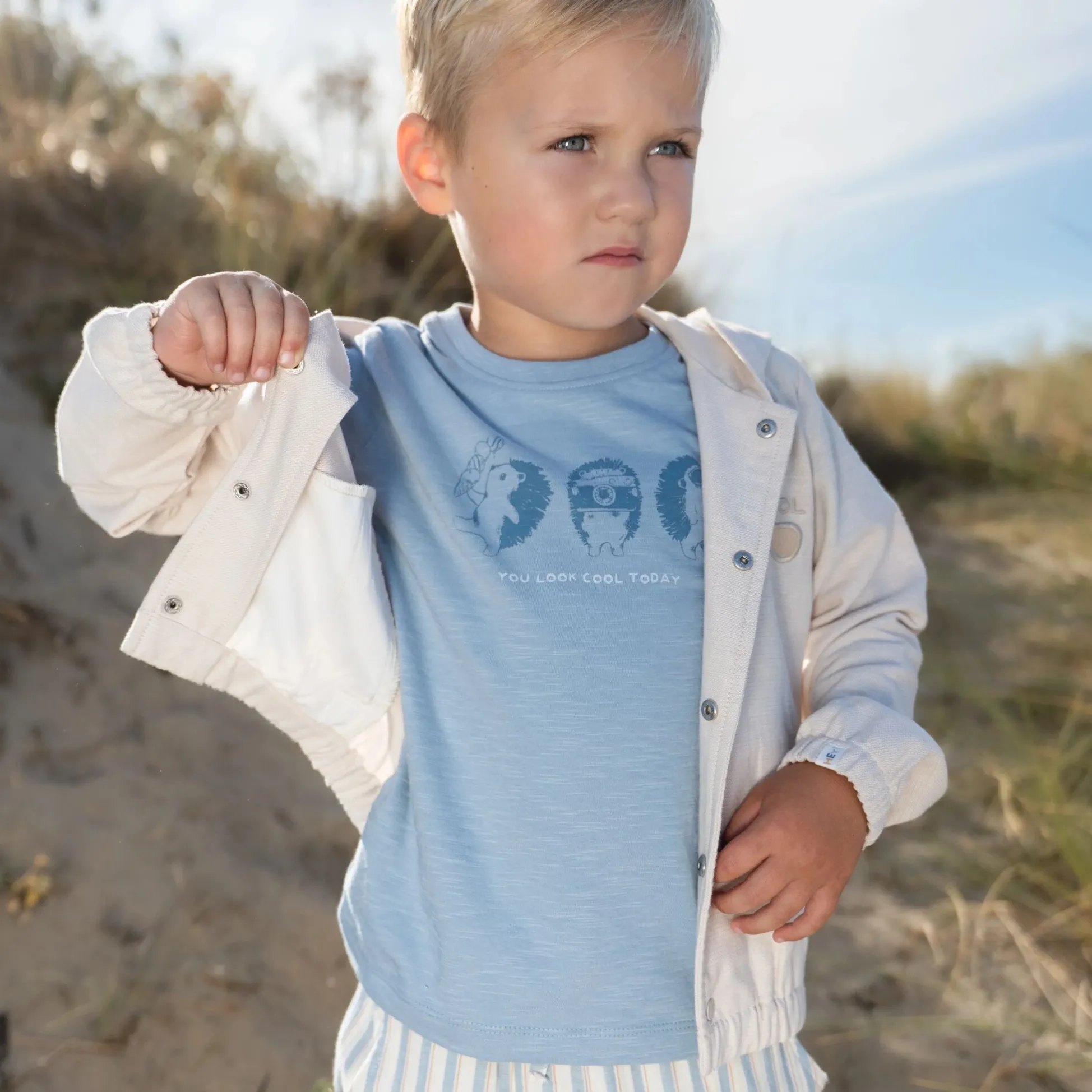 Shirt short sleeve print - Blue