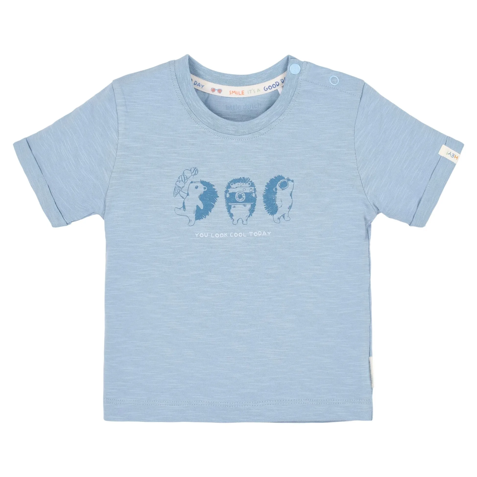 Shirt short sleeve print - Blue