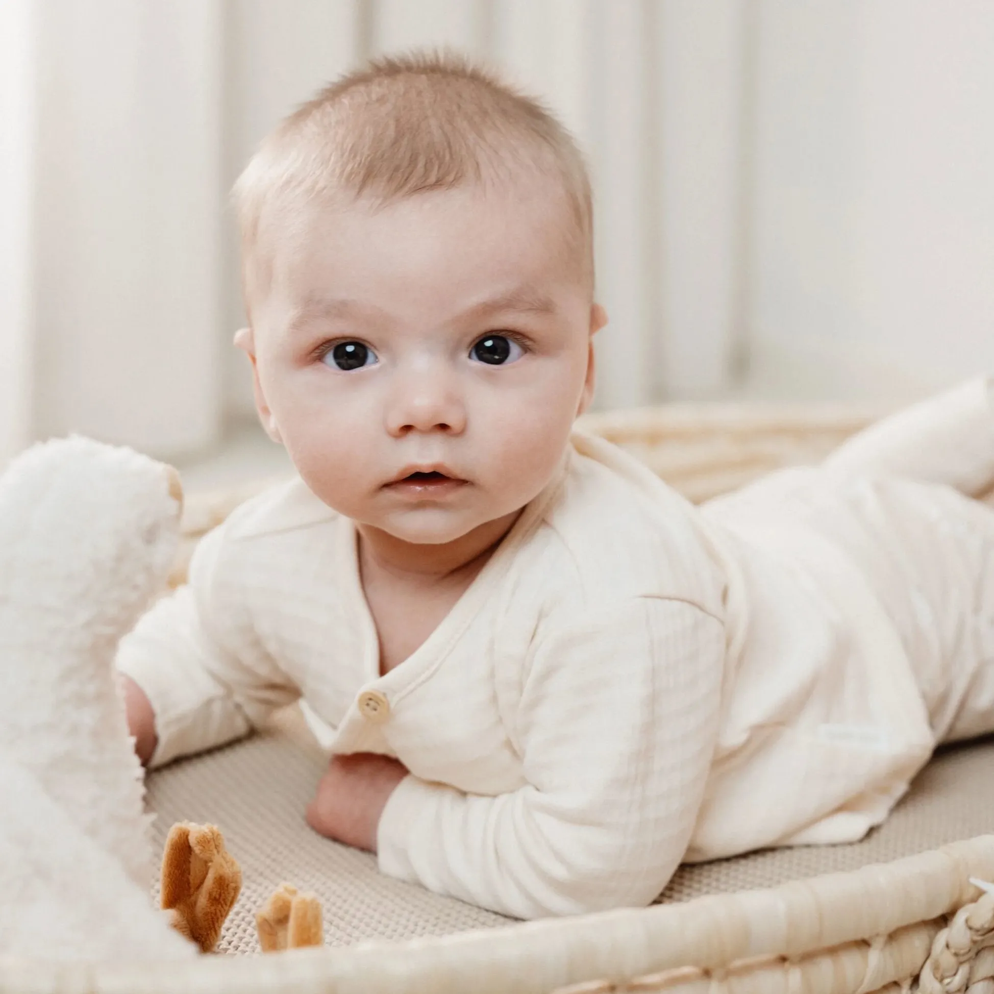 Shirt wrap long sleeve - Beige - Newborn Naturals