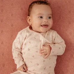 Shirt wrap long sleeve - Pink - Fairy Garden - Fairy Flowers