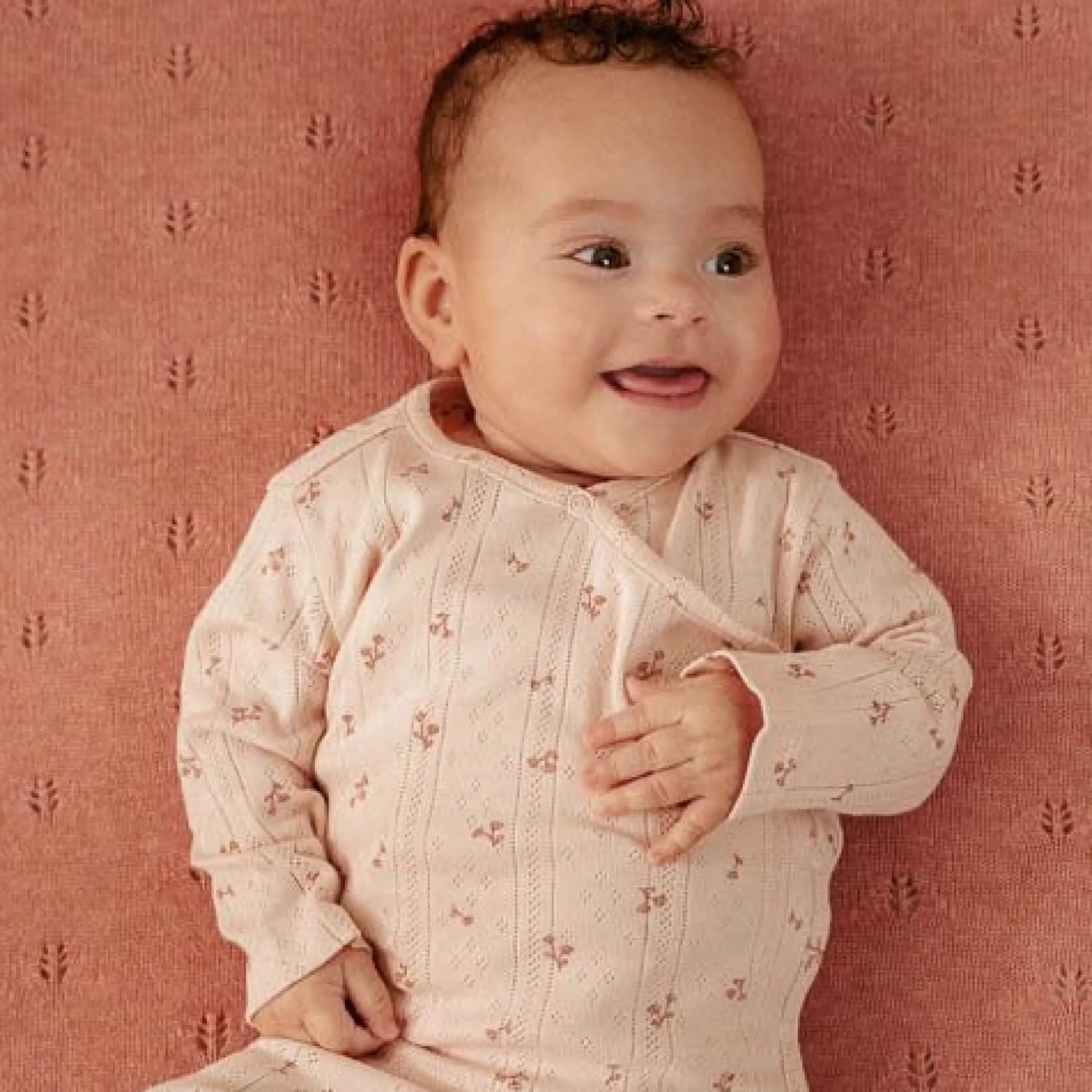 Shirt wrap long sleeve - Pink - Fairy Garden - Fairy Flowers