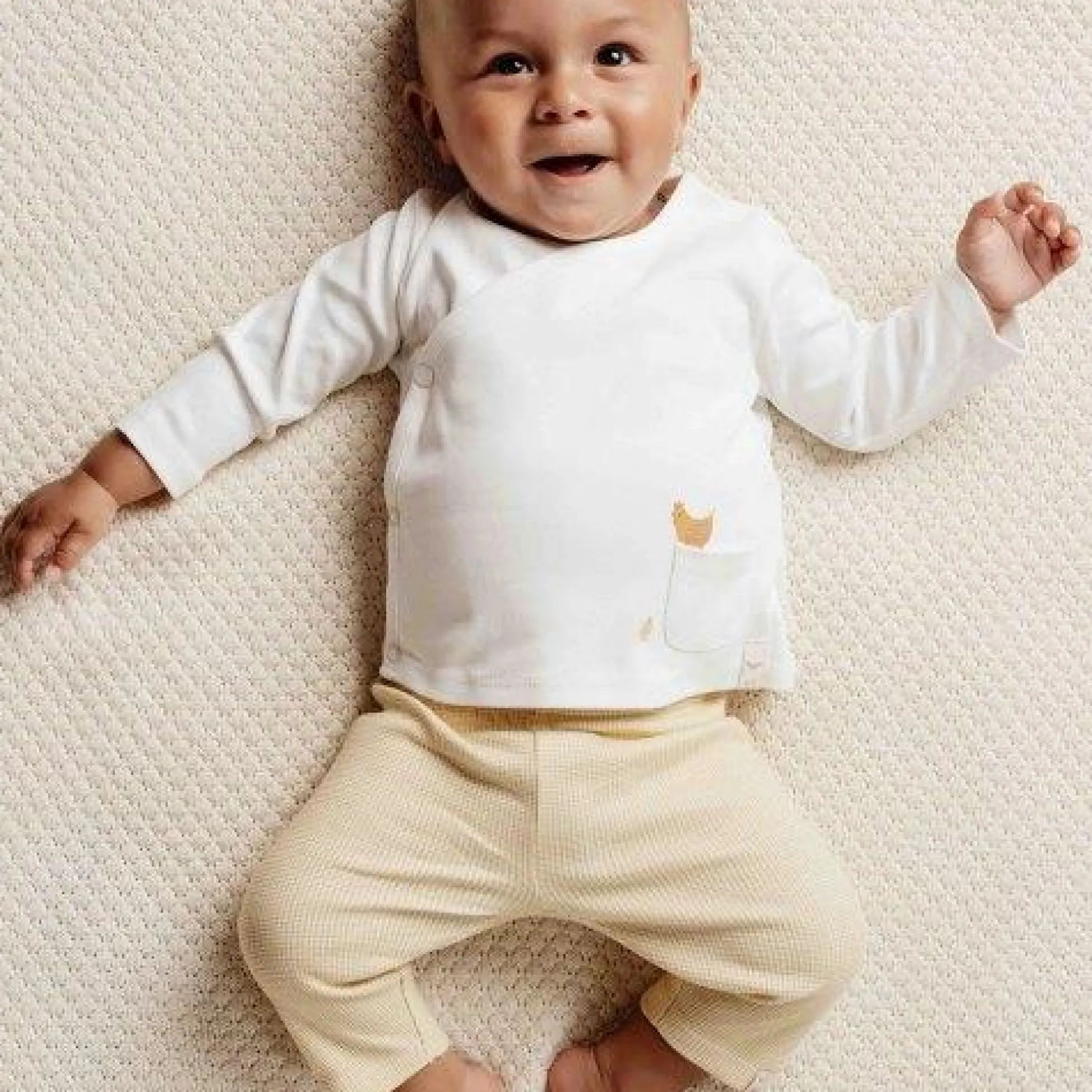 Shirt wrap long sleeve - White - Little Farm - Print