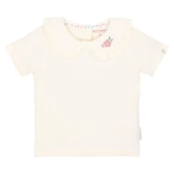 Short sleeve shirt with collar - White