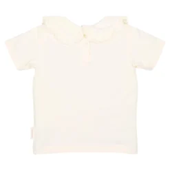 Short sleeve shirt with collar - White