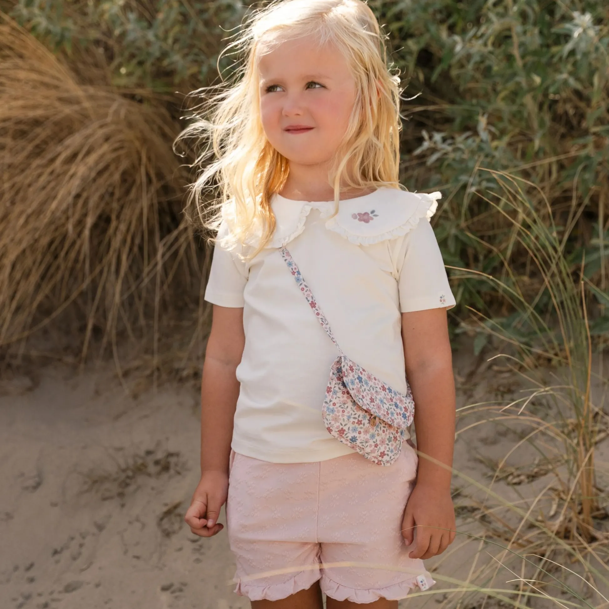 Short sleeve shirt with collar - White