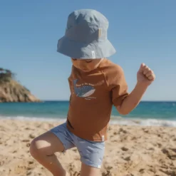 Short sleeve swim shirt - Brown