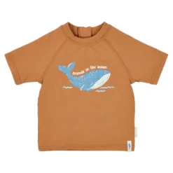 Short sleeve swim shirt - Brown