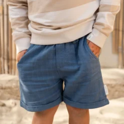 Shorts linen - Blue