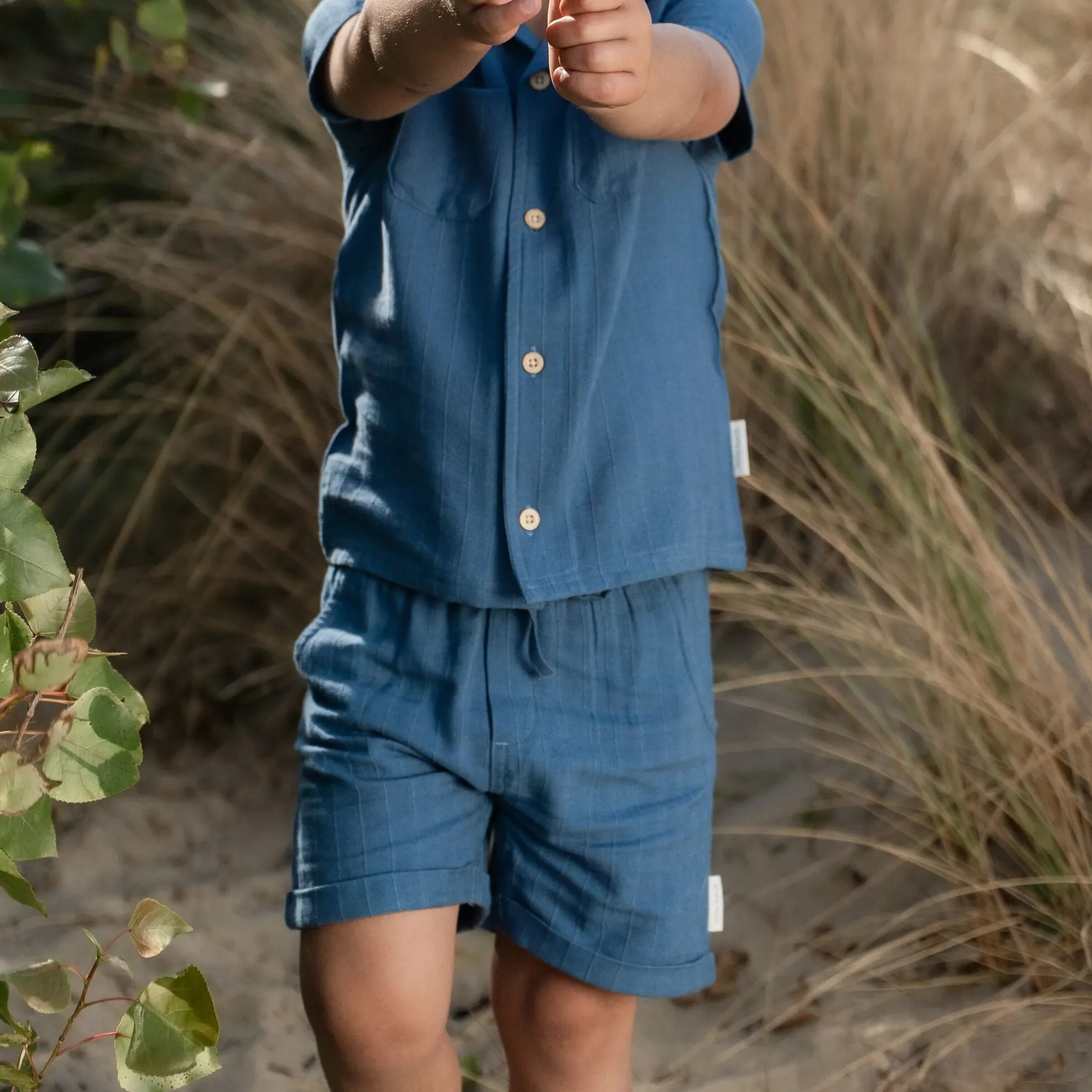 Shorts linen - Blue