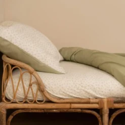 Single fitted sheet - Green - Essentials - Blueberry Leaves