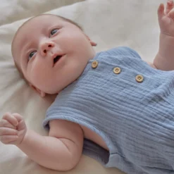 Sleeveless romper - Blue
