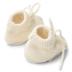 Slippers - White - Newborn Naturals