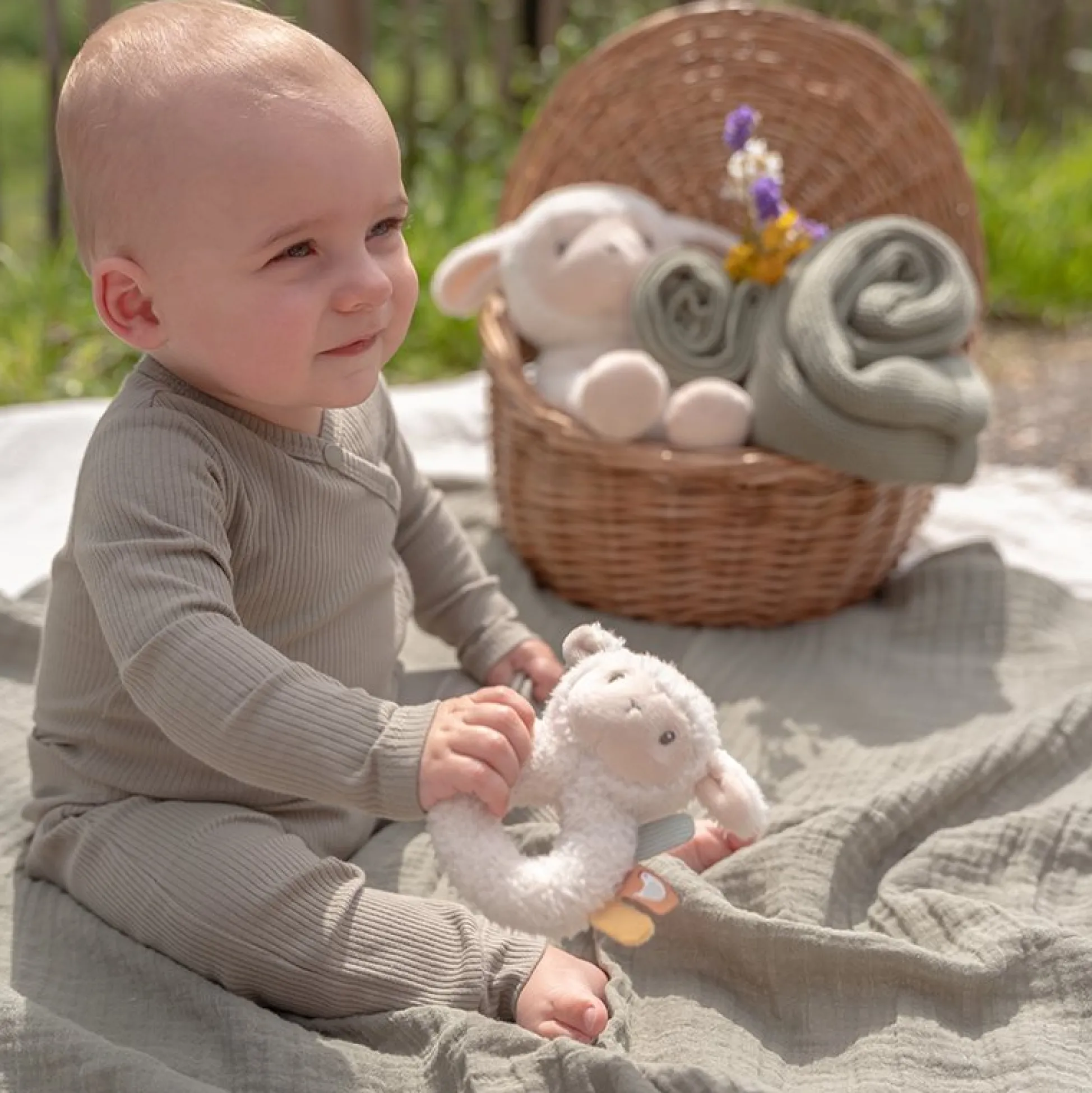 Soft ring rattle sheep Little Farm