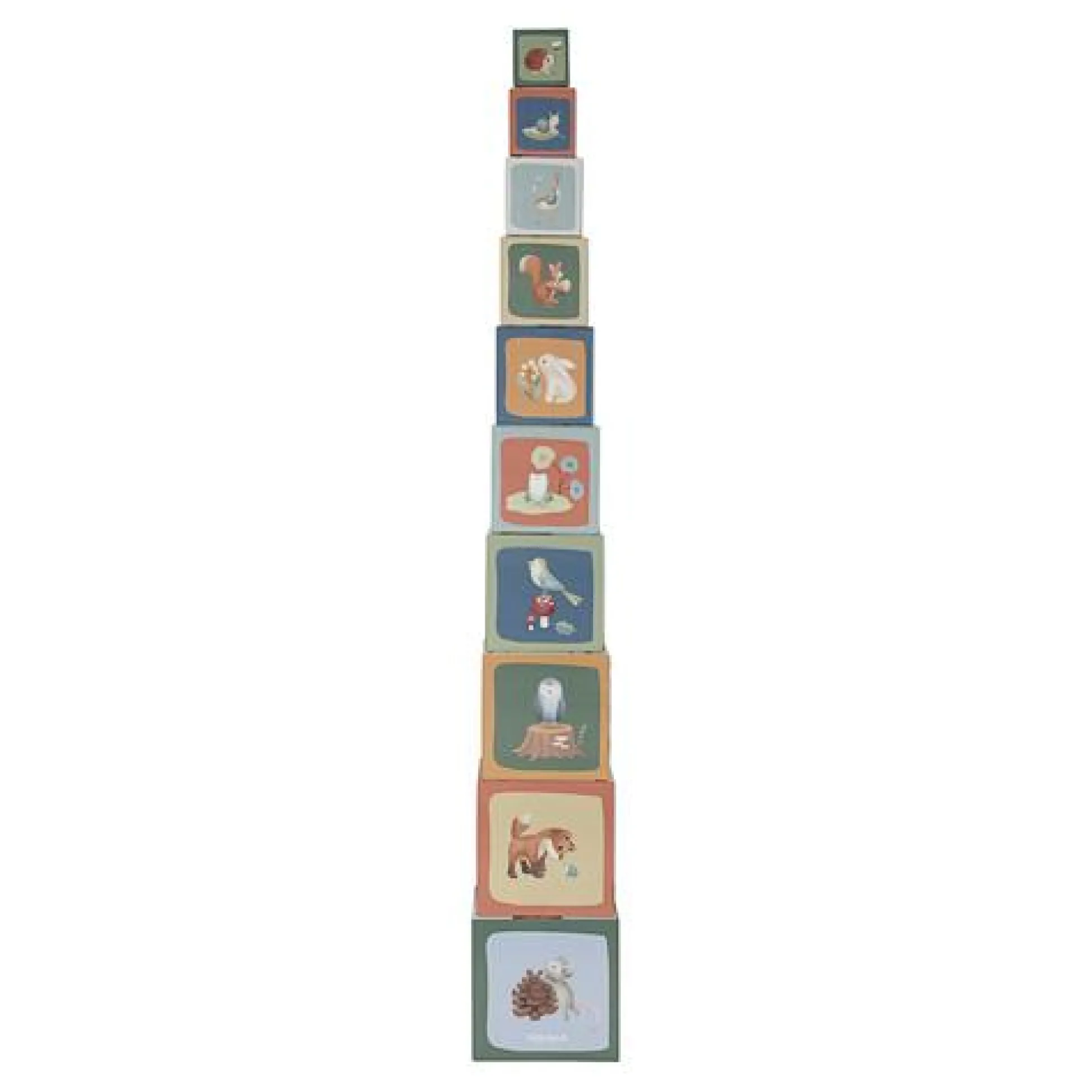 Stacking blocks - Blue - Forest Friends