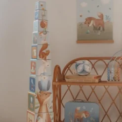 Stacking blocks - Blue - Forest Friends