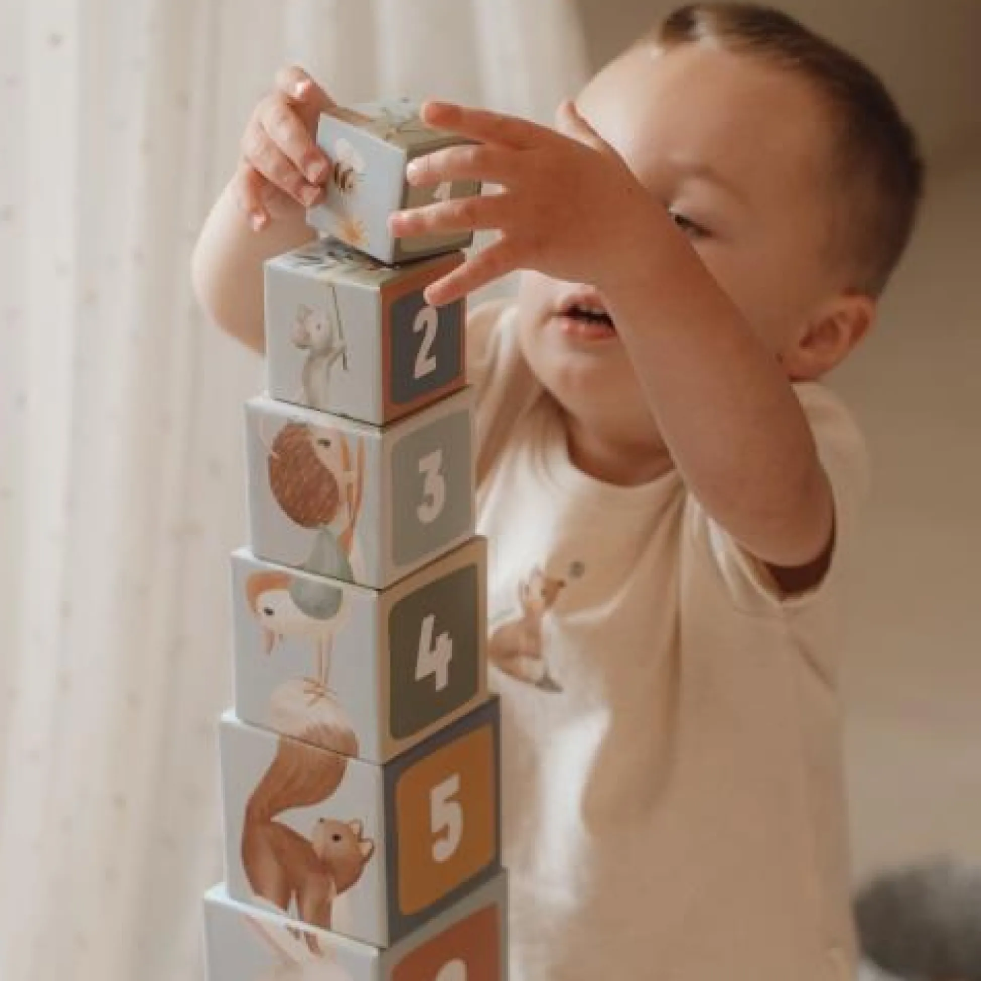 Stacking blocks - Blue - Forest Friends