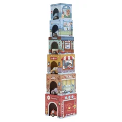 Stacking blocks with cars – Multicolored – Essentials