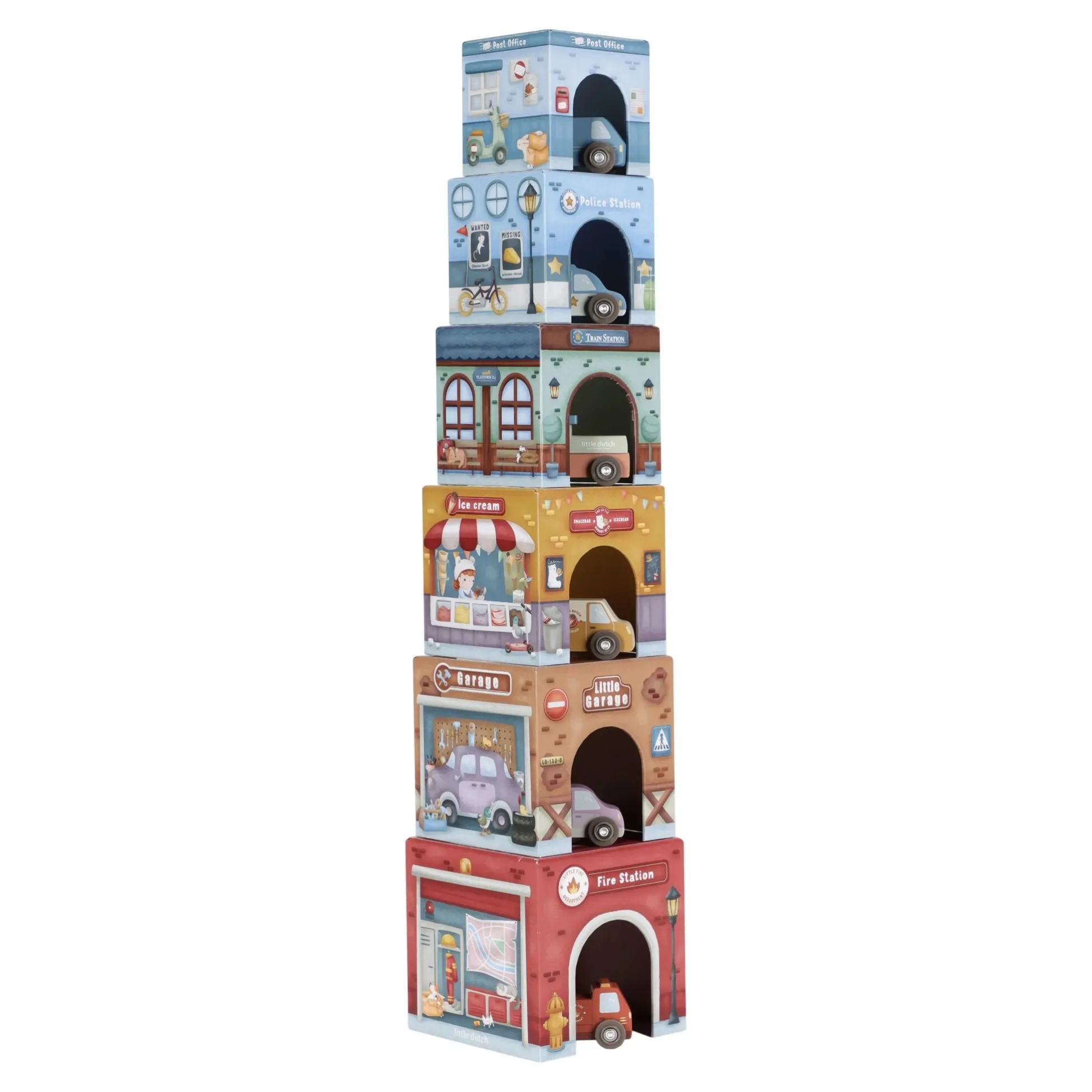 Stacking blocks with cars – Multicolored – Essentials