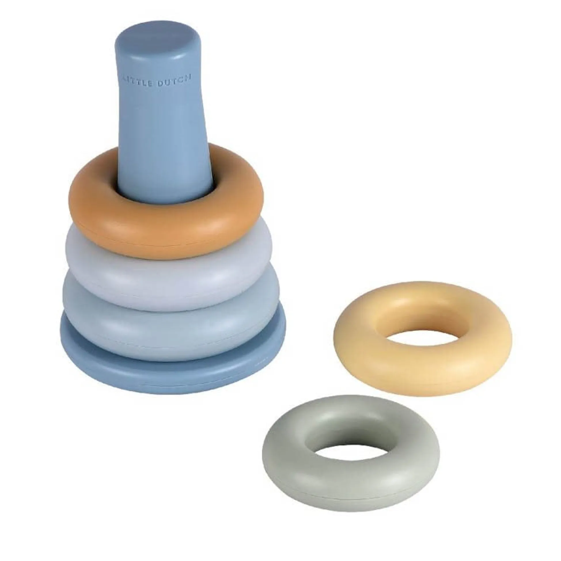 Stacking rings Blue plastic
