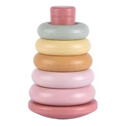 Stacking rings Pink plastic