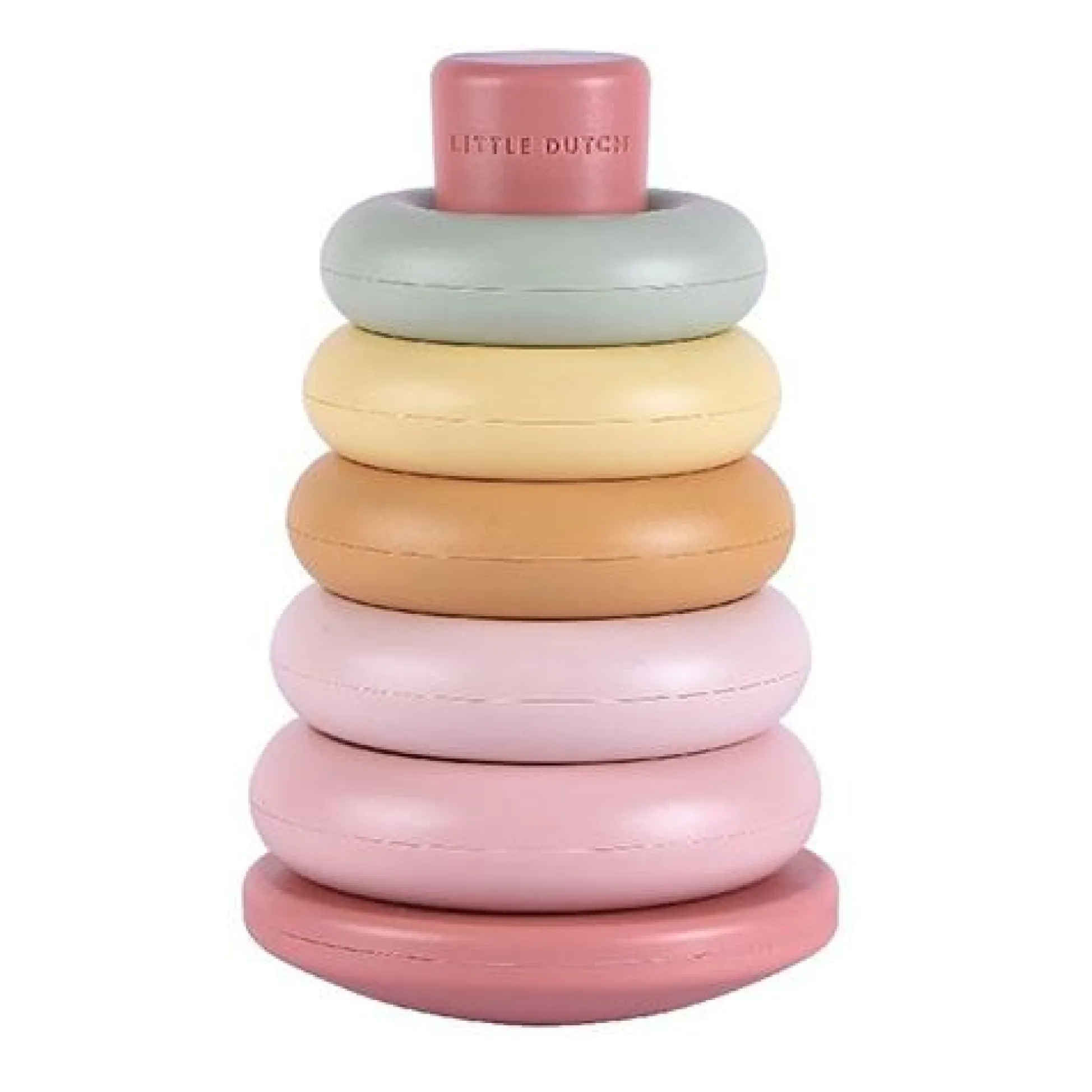Stacking rings Pink plastic