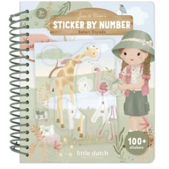 Sticker book by numbers - Rosa