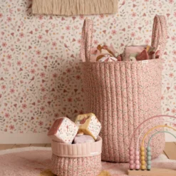 Storage basket XL - Pink - Fairy Floral
