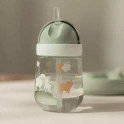 Straw cup - Green - Little Farm