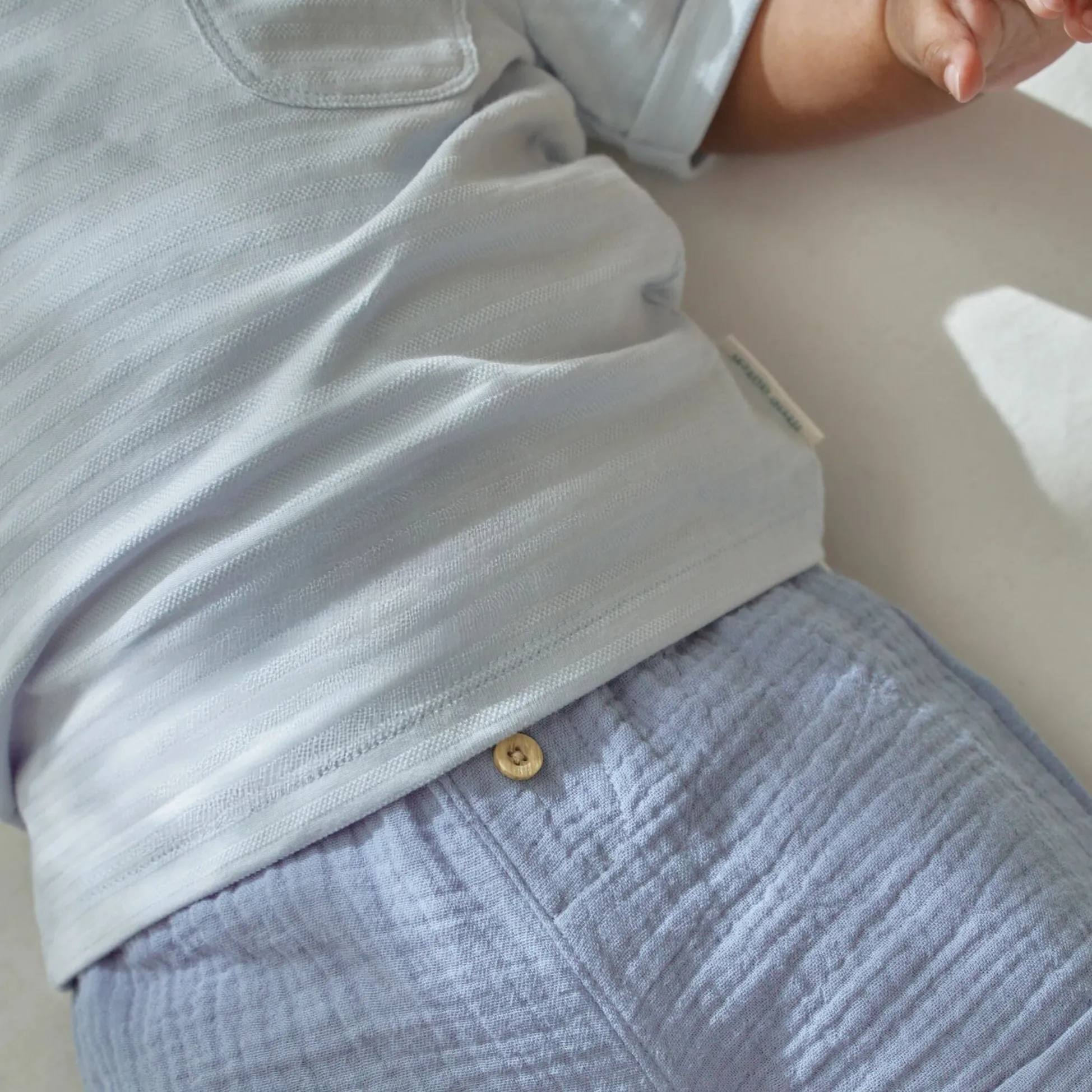 Striped shirt short sleeve - Blue