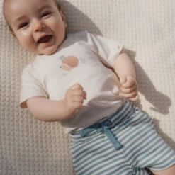 Striped shorts - Blue