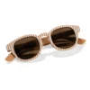 Sunglasses - Brown - Stripes