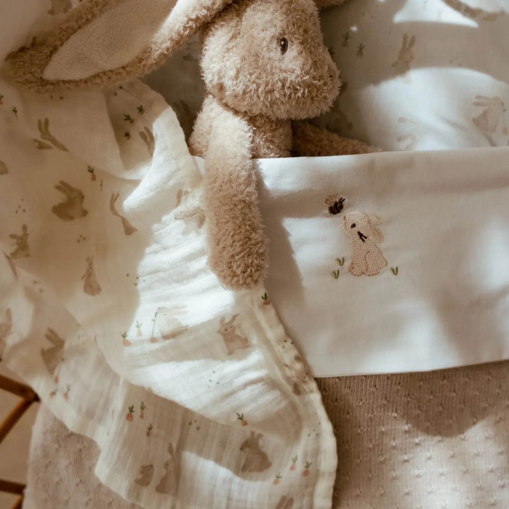 Swaddle - White - 120 cm - Newborn Naturals - Baby Bunny