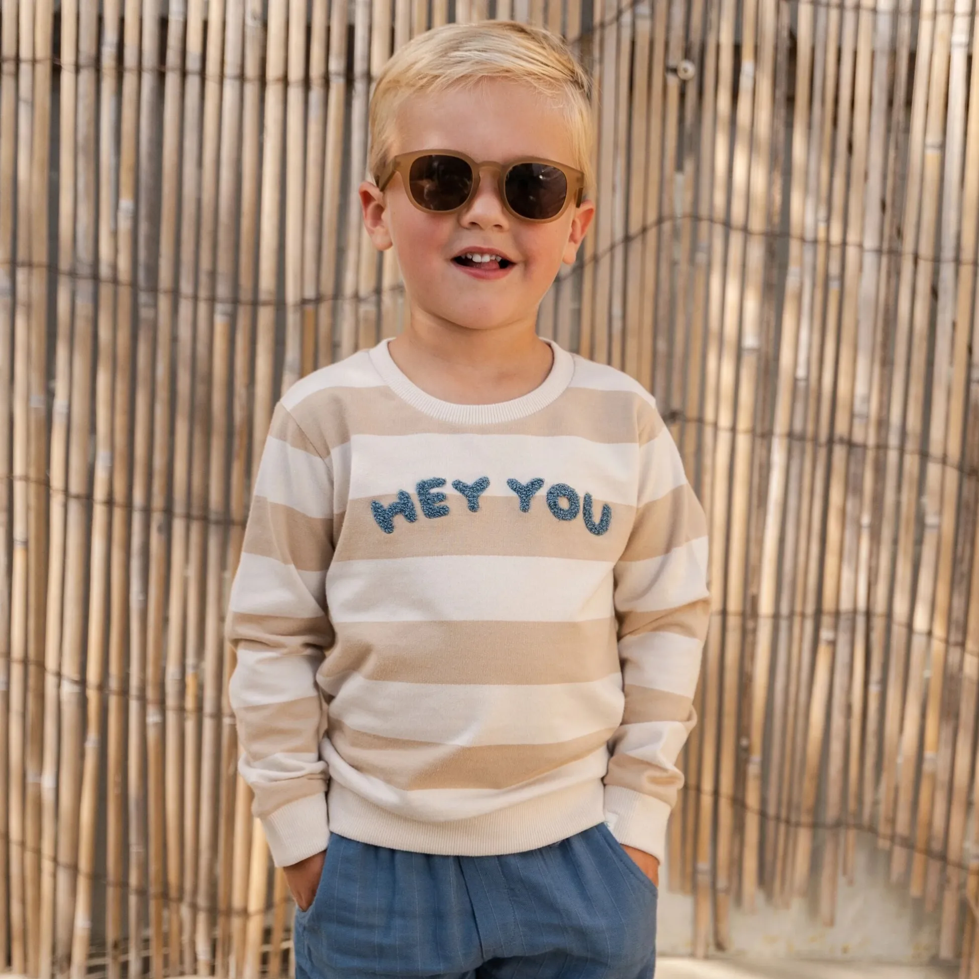 Sweater - Sand - Biscuit Stripe