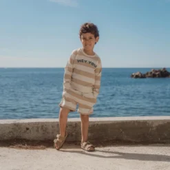 Sweater - Sand - Biscuit Stripe