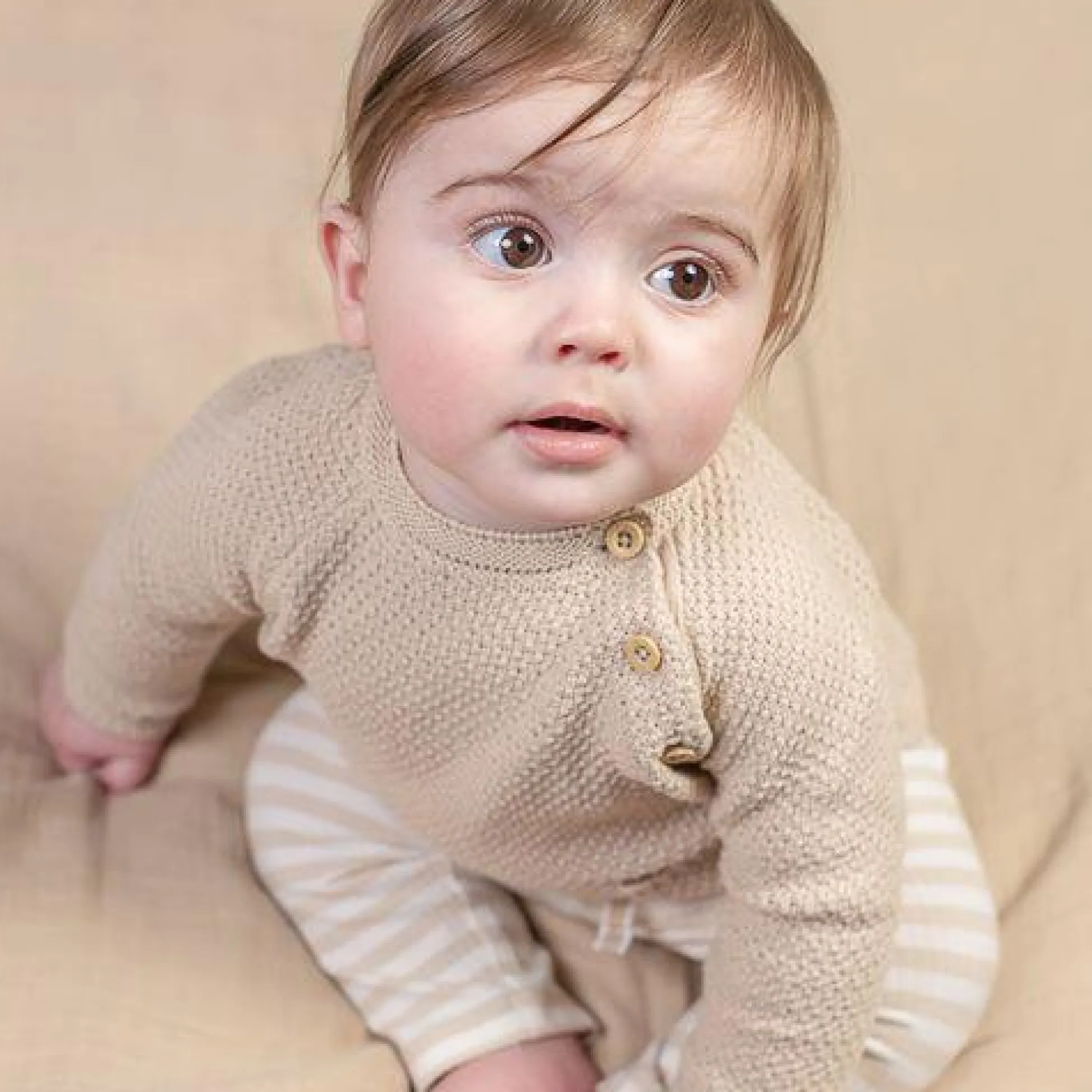 Sweater - Sand - Newborn Naturals