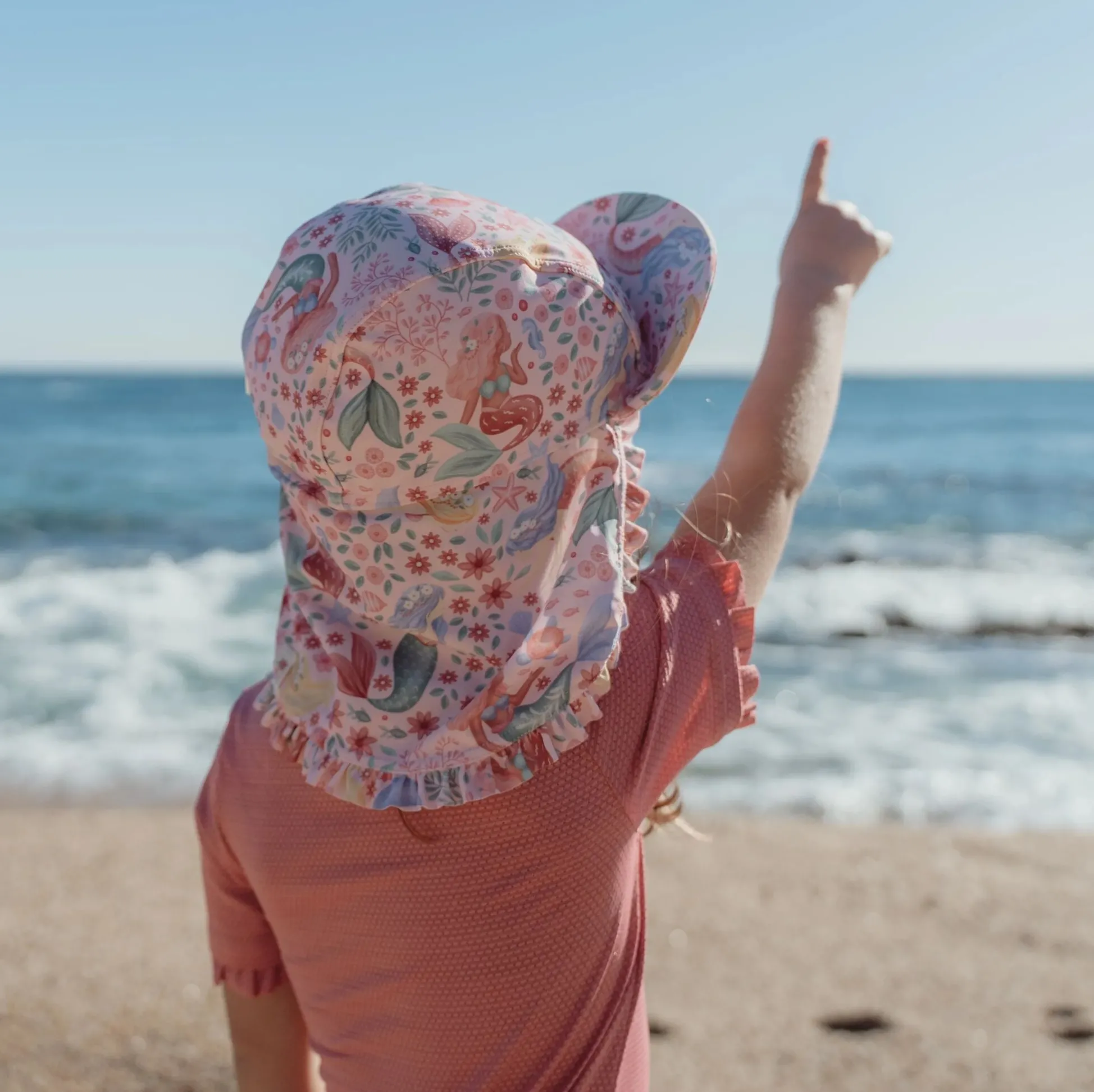 Swim Cap - Pink - Mermaid Print