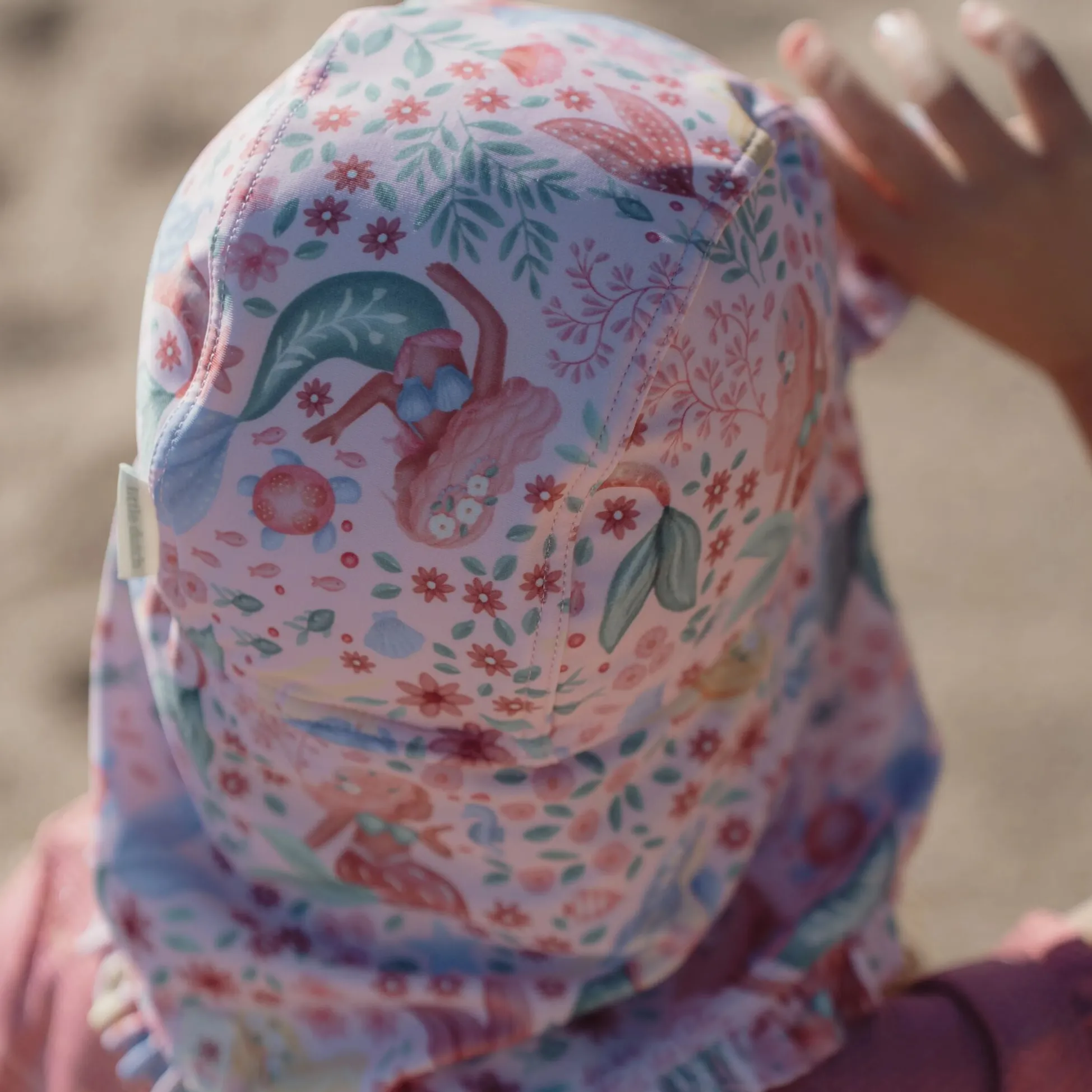 Swim Cap - Pink - Mermaid Print