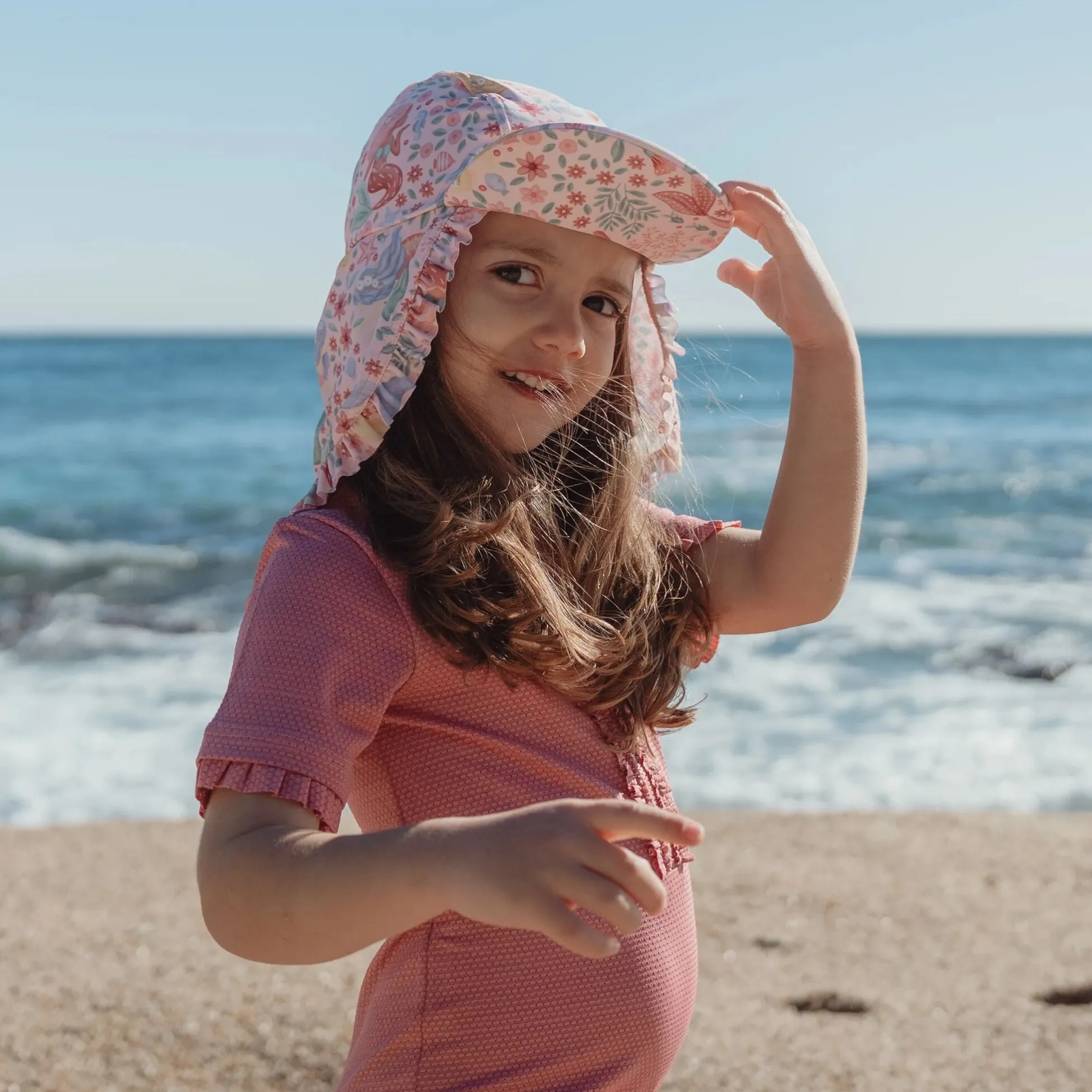 Swim Cap - Pink - Mermaid Print
