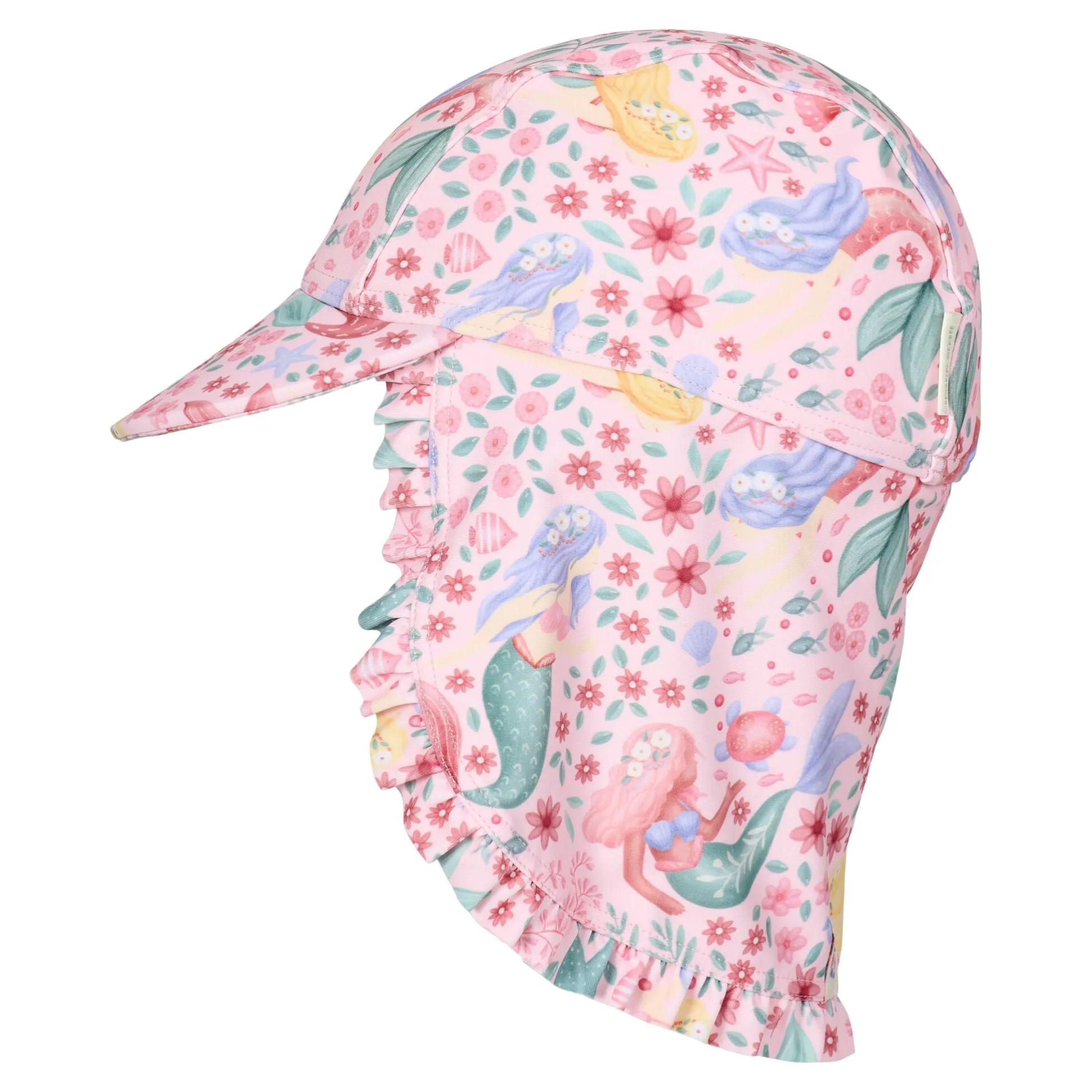Swim Cap - Pink - Mermaid Print