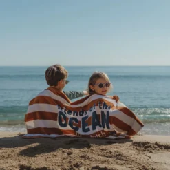 Swim Coll. 26 Beach towel Ocean world Brown stripe - 60cm X 120cm