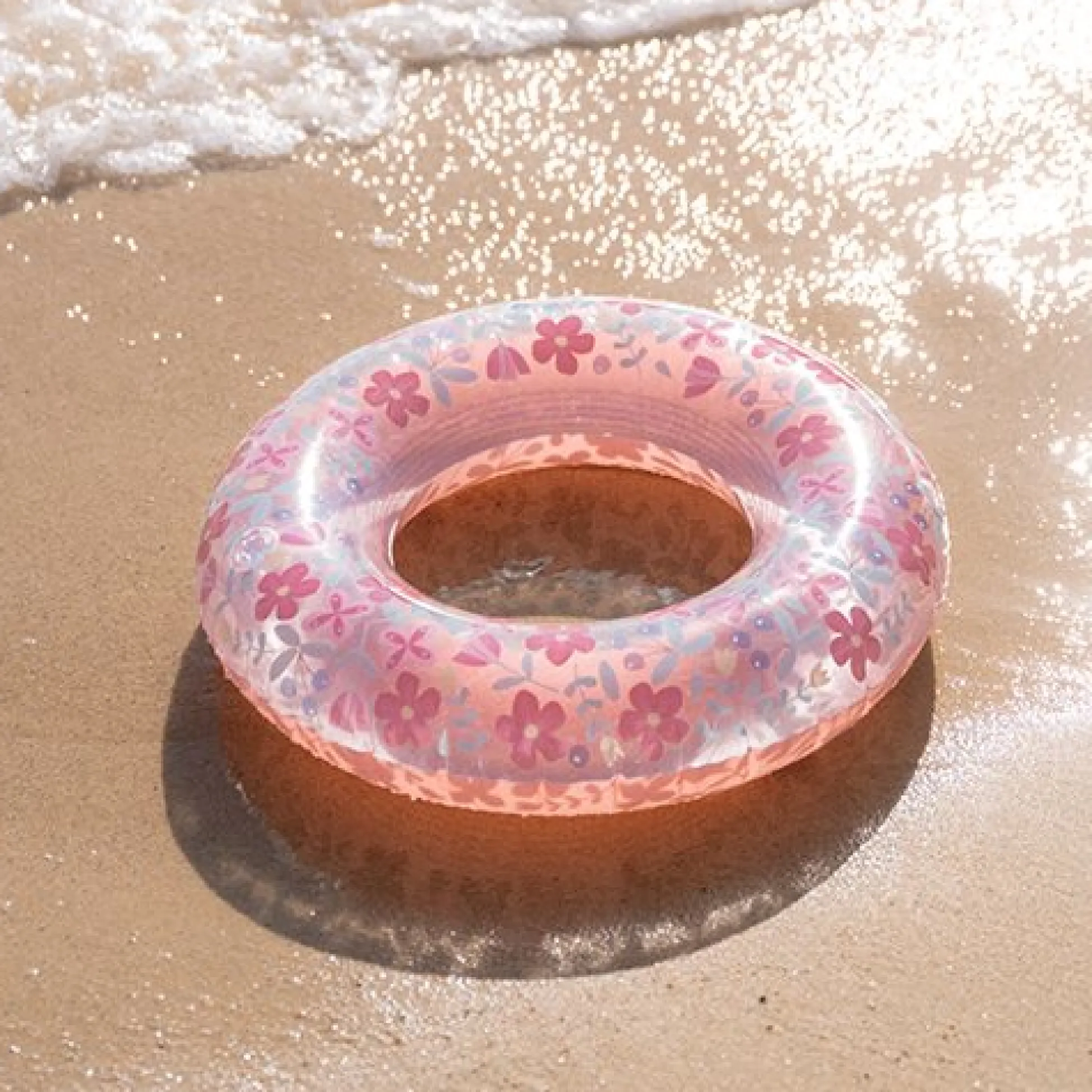 Swim Ring Pink Flowers 50 cm