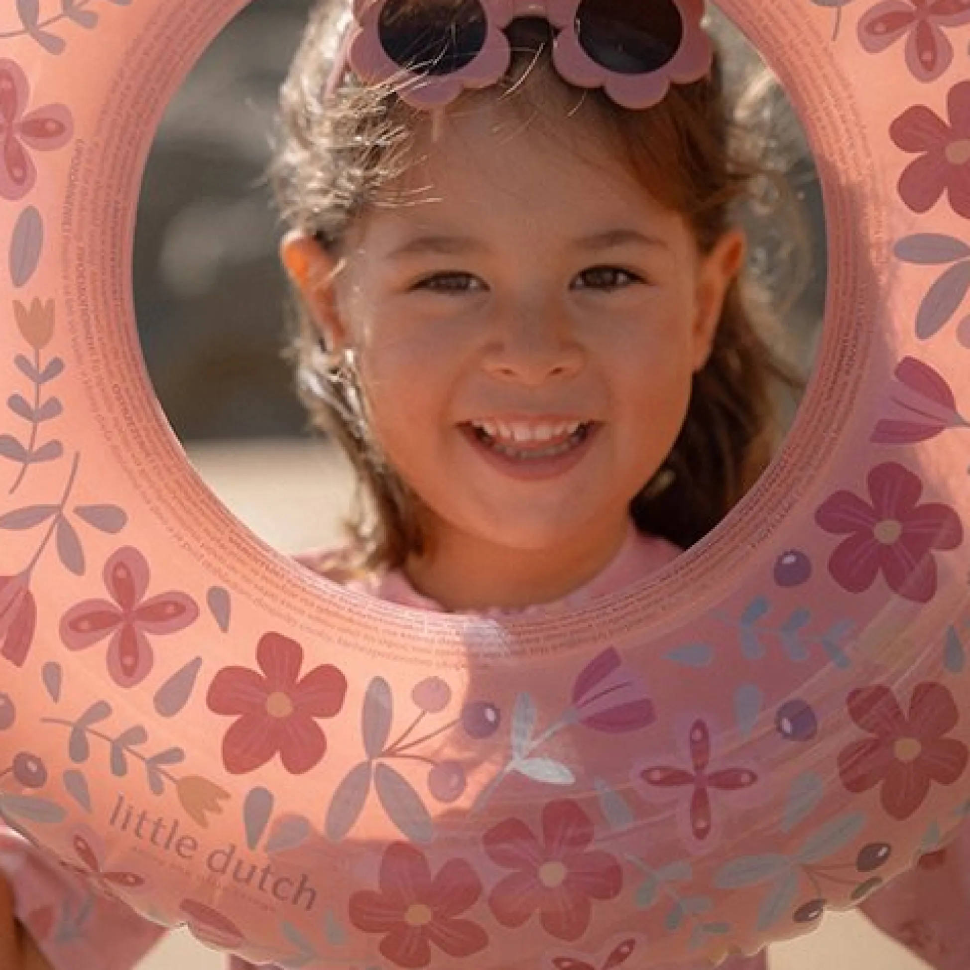 Swim Ring Pink Flowers 50 cm