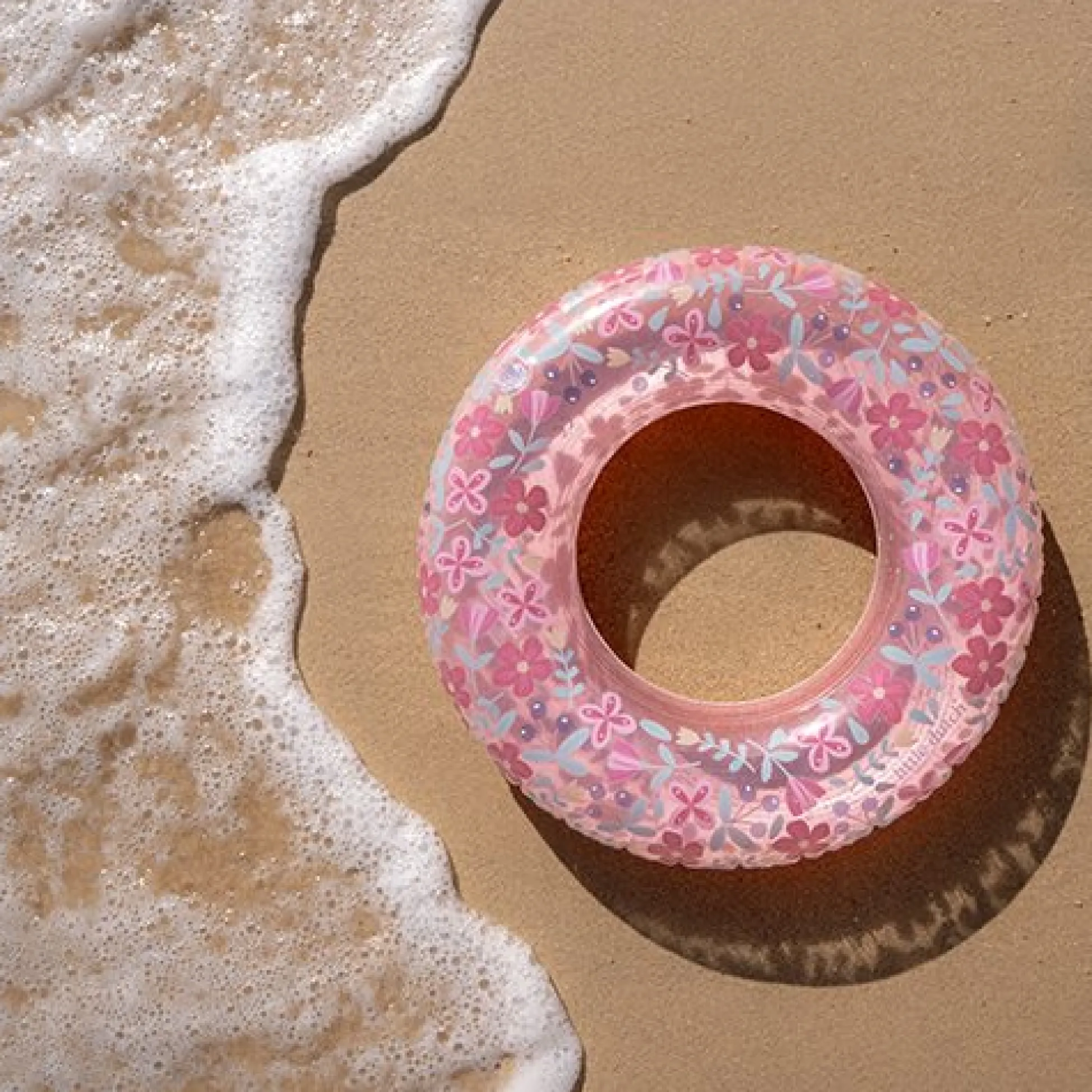 Swim Ring Pink Flowers 50 cm
