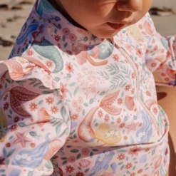 Swim set - UPF 40 - Pink - Mermaid print
