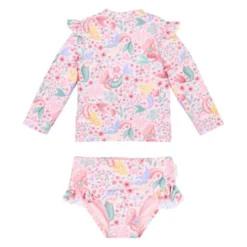 Swim set - UPF 40 - Pink - Mermaid print
