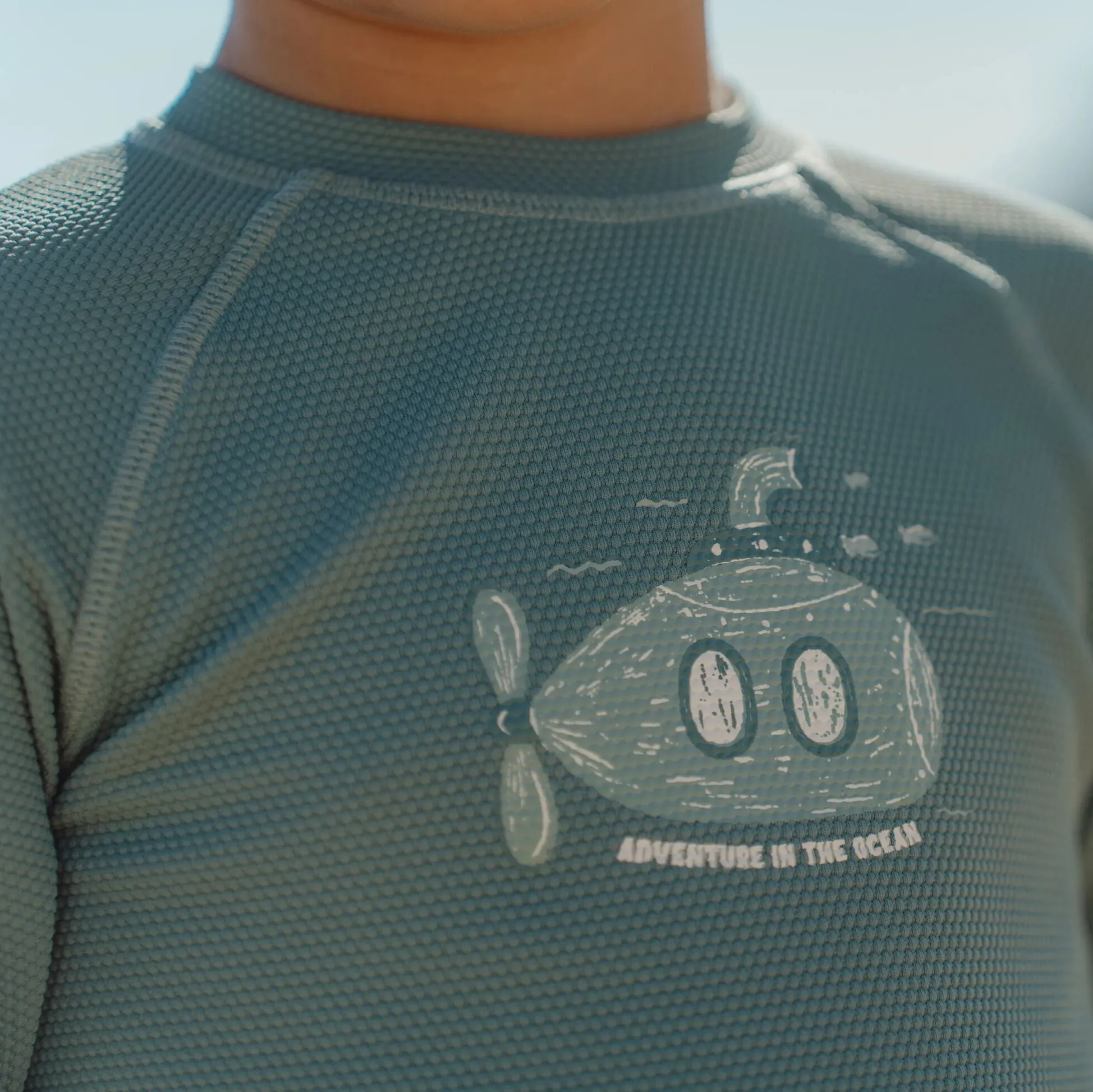 Swim shirt long sleeve - UPF 40 - Green